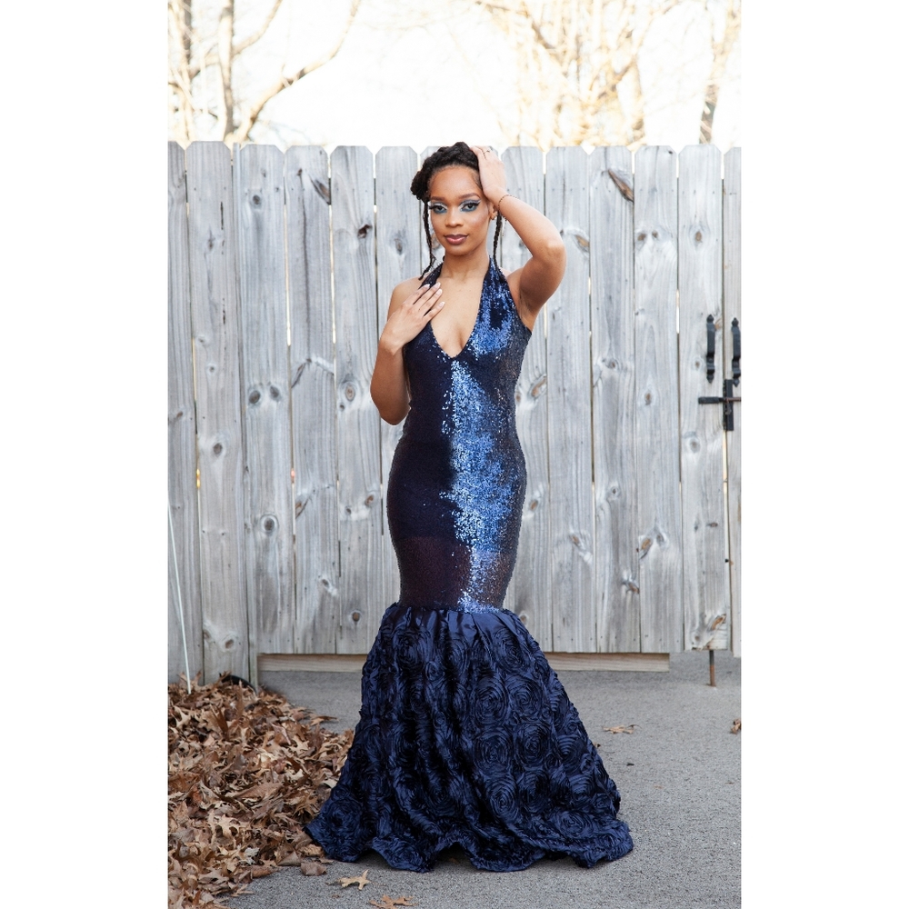 Navy prom dress